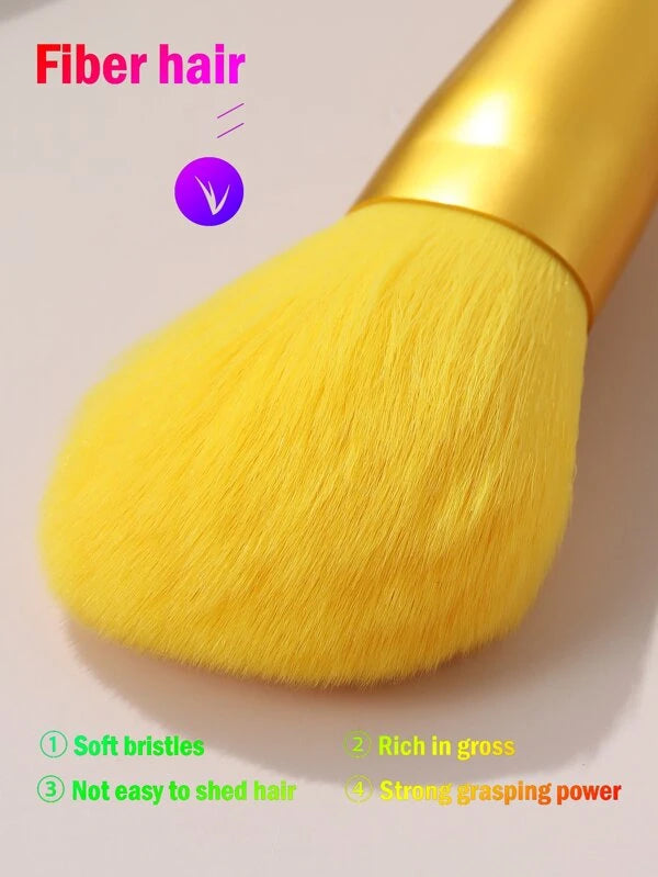 10pc rainbow brush set