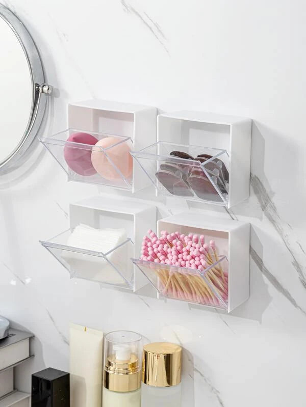Wall-mounted Clear Cosmetic Storage Box