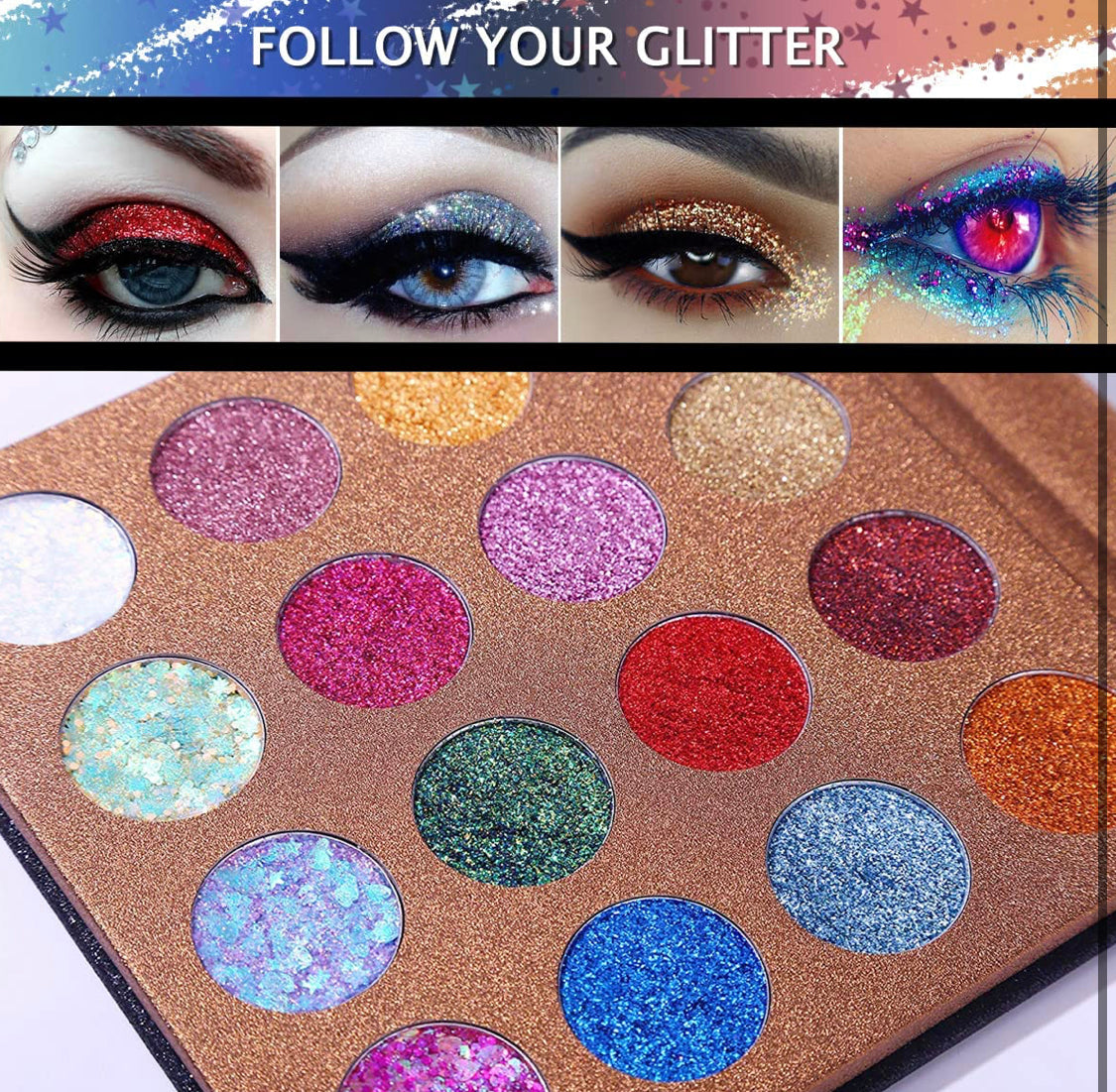 Follow your glitter palette